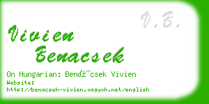 vivien benacsek business card